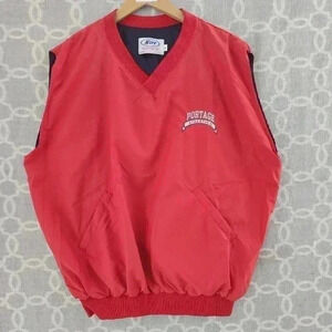 Vintage Neff Portage Athletic V neck Red Vest Men's XL Made In USA